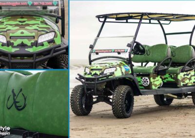 green camouflage cart