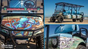 8-seat cart with octopus designs